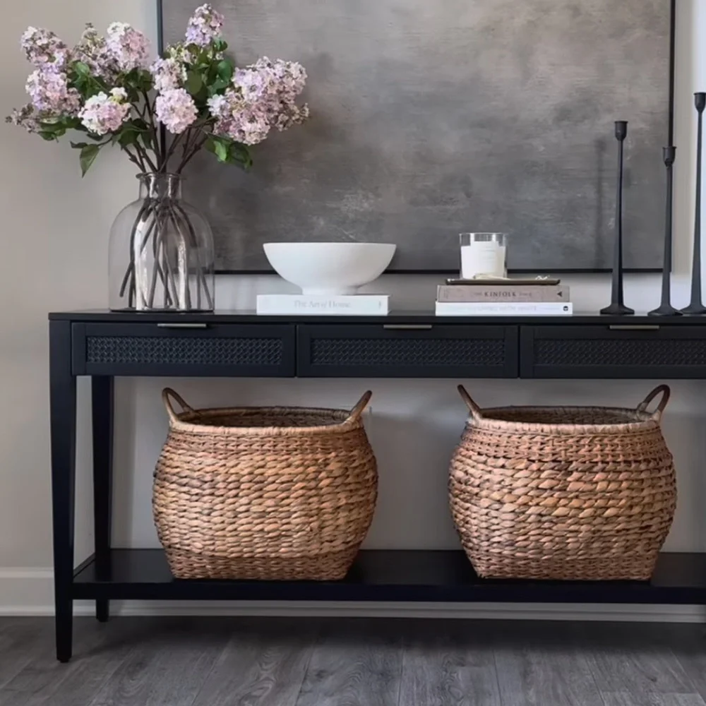 1/ Small Woven Basket with Handles - Threshold  Studio McGee